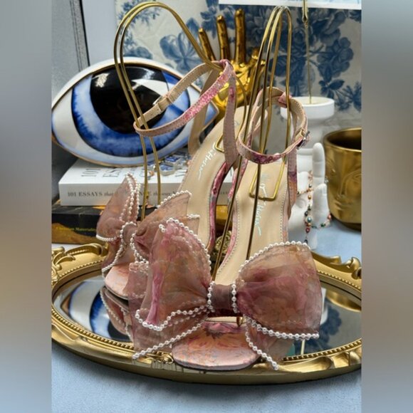 🆕 BETSEY JOHNSON 🧿 NWOB Fawn Slingback Sandal, Pink Floral - Sz US 7.5 - Picture 9 of 15